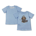 BABY / TODDLER / KIDS Short sleeves light blue camo dog kids boys shirts