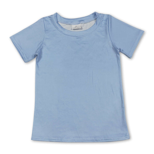 BABY / TODDLER / KIDS Short sleeves light blue camo dog kids boys shirts